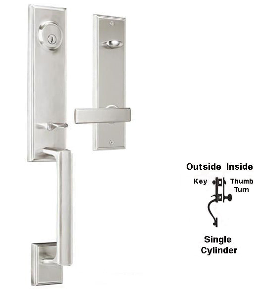Doorware.com Modern Woodward I Single Cylinder Handleset, Weslock 6681/6200