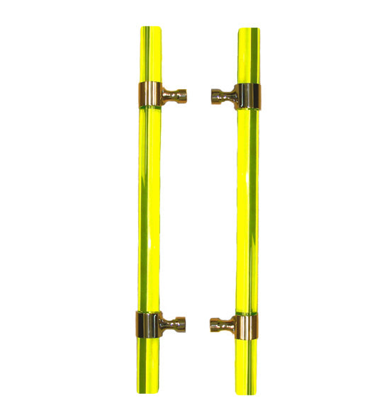 Doorware.com Yellow Acrylic 18 Inch Shower Door Pulls, Pair, FII-SD-CFRBACY-18