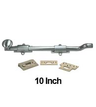 Solid Brass 10 Inch Offset Surface Bolt, Deltana FPG10