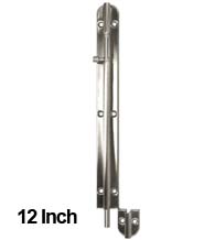 12 Inch Stainless Steel Barrel Bolt, Deltana 12BB32D