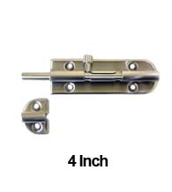 4 Inch Stainless Steel Barrel Bolt, Deltana 4BB32D