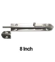 8 Inch Stainless Steel Barrel Bolt, Deltana 8BB32D