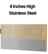 8 inch High Stainless Steel Door Kick Plates