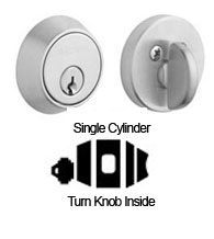 Contemporary Single Cylinder Deadbolt For 1-5/8 Inch Door Preparations, Baldwin 8041