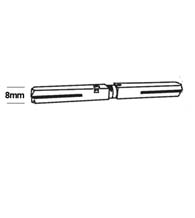 8mm Privacy Spindle for Omnia Stainless Steel Lever