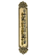 Fleur De Lis Solid Brass Pull Plate, Brass Accents A04-P3221