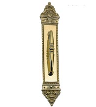 L'Enfant European Solid Brass Pull Plate, Brass Accents A04-P8601