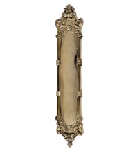 Victorian Style Solid Brass Door Push Plate, Brass Accents A05-P4450