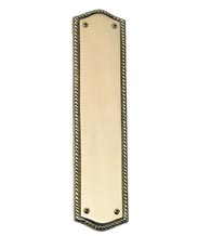 Trafalgar Rope Solid Brass Push Plate, Brass Accents A06-P0250