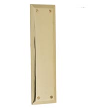Quaker Style Solid Brass Push Plate, Brass Accents A07-P5400