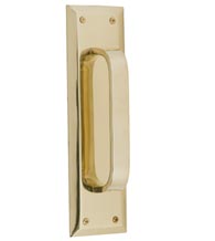 Quaker Style Solid Brass Pull And Plate, Brass Accents A07-P5401