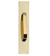 Solid Brass Door Pull Plates, Brass Accents