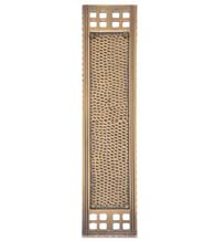 Arts and Crafts Push Plate, Brass Accents A05-P5350