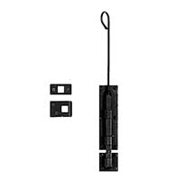 14 Inch Black Iron Cane Bolt, Acorn ALHBP