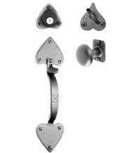 Spade Tip Mortise Entryset With Half Round Knob, Acorn ATWBD / ATWBI