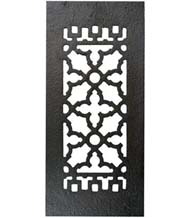 12 x 5-1/2 Cast Iron Grille Without Screw Holes, Acorn GR6BG