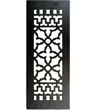 14 x 5-1/2 Cast Iron Grille Without Screw Holes, Acorn GR7BG