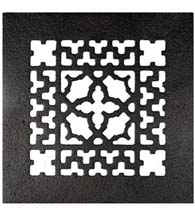 8 x 8 Cast Iron Grille Without Screw Holes, Acorn GR9BG