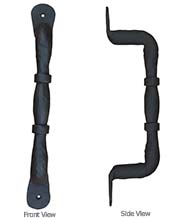 12-1/2 Inch Canterbury Hand Forged Iron Door Pull, Acorn IPEBP