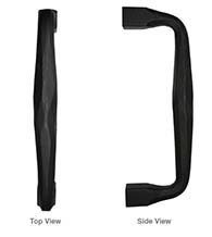 10 Inch Black Square End Iron Door Pull, Acorn IRQBP