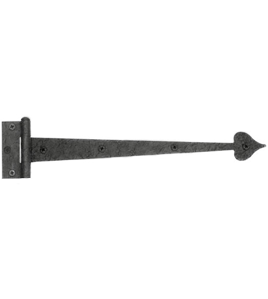 13 Heart Rough Iron Heavy Strap Hinge