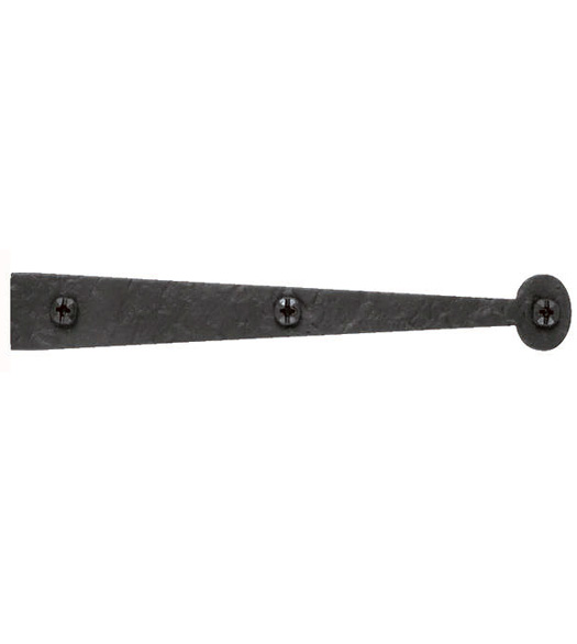 Rough Iron Bean Tip Dummy Strap Hinge, Acorn RIZBP