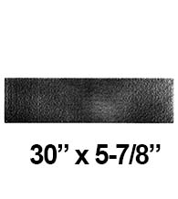 30 x 5-7/8 Rough Black Iron Door Kick Plate, Acorn RMRBP