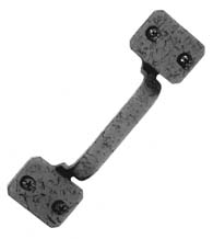 Rough Iron Rectangle Tip Cabinet Pull, Acorn RP3BP