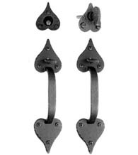 Heart Tip Double Handle Mortise Lockset, Acorn RT3BD / RT3BI