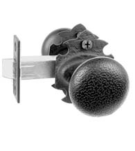 Half Round Rough Black Iron Knob, Acorn RT8BD