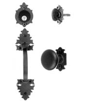 Old World Single Cylinder Mortise Handle With Knob, Acorn WT1BI