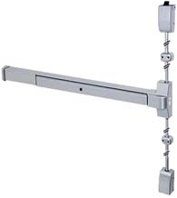 Grade 1 Satin Chrome Vertical Rod Exit Device For 30 - 36 Inch Door , PDQ 4200V-626