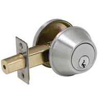 Satin Chrome Standard Duty Commercial Deadbolt, PDQ KV Series