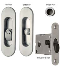 Contemporary Oval Pocket Lock Privacy, Reguitti SDK068PV