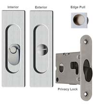 Contemporary Rectangle Pocket Lock Privacy, Reguitti SDK096PV