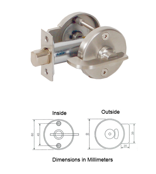 ADA Compliant Restroom Door Bolt with Occupancy Indicator, AHI SIG272