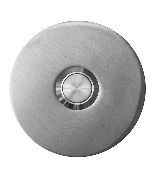 Satin Stainless Steel Round Doorbell On Ahi Sig764 Doorware Satin Stainless Steel Round Doorbell On Ahi Sig764 Click To Enlarge Image