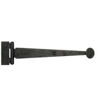 6 Inch Rough Iron Cabinet Bean Tip Strap Hinge, Acorn RIXBQ