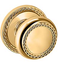 Solid Brass Rope Knobset, Baldwin 5064