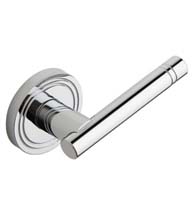 Solid Brass Modern Lever With Matching Rose, Baldwin 5138