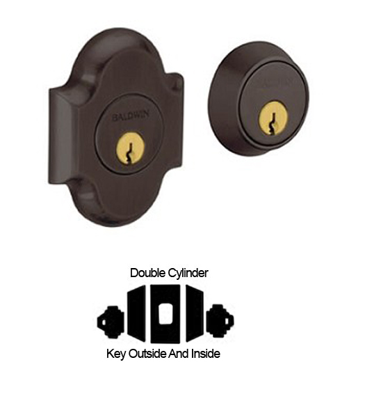Arched Double Cylinder Grade 1 Deadbolt, Baldwin 8253