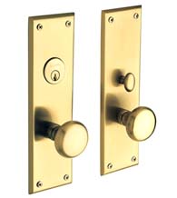 Solid Brass Baltimore Mortise Entry Set, Baldwin 6552