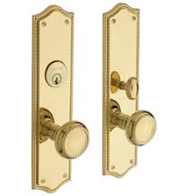 Mortise Barclay Rope Knob Entrance Set, Baldwin 6554