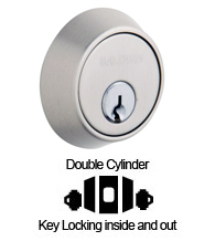 Contemporary Double Cylinder Deadbolt For 1-5/8 Inch Door Preparations, Baldwin 8011