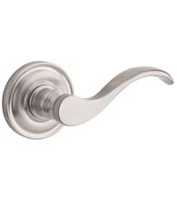 Curve Lever with Traditional Round Rose, Baldwin CUR-TRR