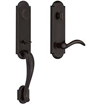 Kodiak Entrance Set with Rustic Arched Escutcheon, Baldwin KOD-RAE