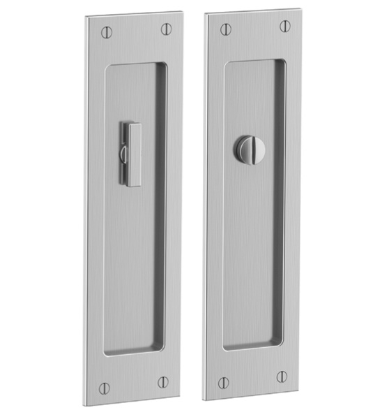 8.3 Inch Santa Monica Pocket Door Privacy Set, Baldwin PD005PRIV