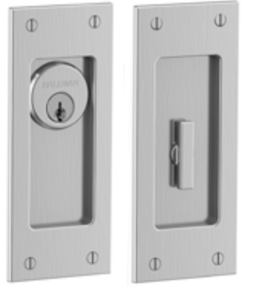 Dorēpu Santa Monica Pocket Door Keyed Entry, Baldwin PD006-ENTR/832xEMHT