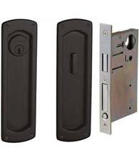Keyed Entry Palo Alto Pocket Door Set, Baldwin PD007-ENTR/832xEMHT