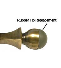 Replacement Domed Rubber Tip For Baseboard Door Stop